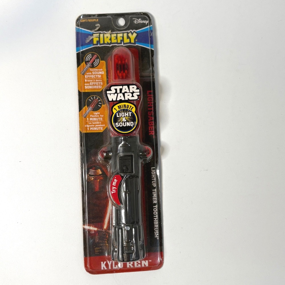 Firefly Star Wars Kylo Ren Lightsaber Lightup Timer Toothbrush Red Sound Effects